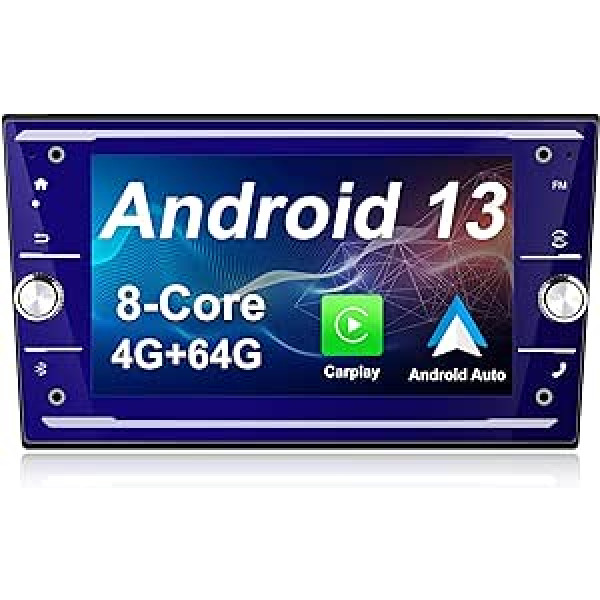 DDKUS Android 13 radio, kas paredzēts Opel Astra Corsa Zafira Vivara, 7 collu skārienekrāna automašīnas radio 8 kodolu 4 GB RAM 64 GB ROM radio stereo automašīnas GPS navigatora atbalsts Carplay Android Car (melns)