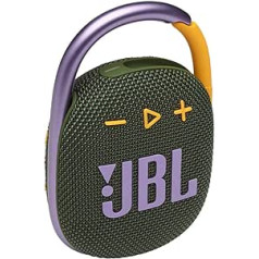 JBL Clip 4 Bluetooth skaļrunis zaļā krāsā, ūdensizturīgs, pārnēsājams mūzikas skaļrunis ar praktisku karabīnu, līdz 10 stundām bezvadu mūzikas straumēšanas