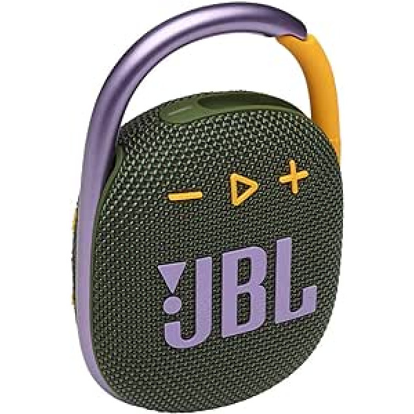 JBL Clip 4 Bluetooth skaļrunis zaļā krāsā, ūdensizturīgs, pārnēsājams mūzikas skaļrunis ar praktisku karabīnu, līdz 10 stundām bezvadu mūzikas straumēšanas