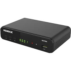 Humax Digital HD Fox Digital HD satelīta uztvērējs 1080P digitālais HDTV satelīta uztvērējs ar 12 V barošanas avotu Camping Astra iepriekš instalēts HDMI, SCART, DVB-S/S2 PVR gatavs