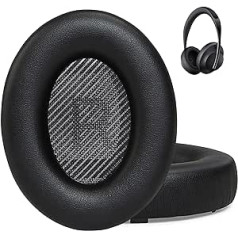 Premium ausu spilventiņi saderīgi ar Bose trokšņu slāpēšanas 700 (Bose NC700) austiņas (melns) Premium Protein Leather | Augsta blīvuma mīkstas putas | Paaugstināts komforts un izturība