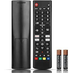 Universālā tālvadības pults LG Smart TV tālvadības pults ar 2 baterijām (AAA) visiem modeļiem, LG LCD LED HDTV UHD 3D 4K Universālā televizora tālvadības pults LG AKB75095308 AKB75095307 AKB7415324 LG