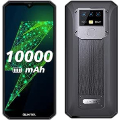 OUKITEL 10000 mAh akumulators viedtālrunis bez līguma K15 Pro, P60 8GB + 128GB, 48MP trīskāršs kamera, 18W ātra uzlāde un uzlāde, Android 11 divu SIM karšu mobilais tālrunis, 6,52 collu HD+, pirkstu nospiedumu seja