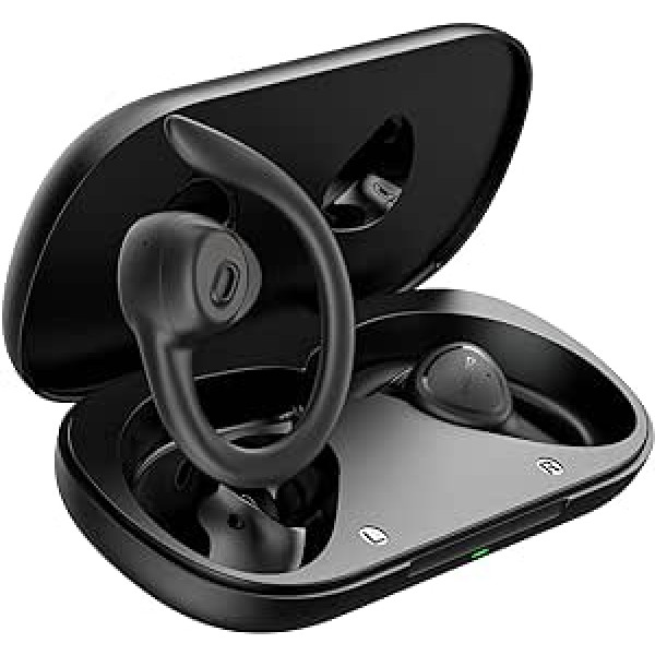 DACOM Open Ear Headphones [MFi Certified] Bezvadu Bluetooth 5.3 sporta austiņas, Gaisa vadāmās austiņas, ENC Clear Talk, Dual 16,2 mm Large Driver, IP65, Skriešana, Riteņbraukšana, Treniņš, ENC Clear