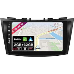 JOYX Android 12 IPS automašīnas radio piemērots Suzuki Swift/Ertiga (2011-2017) - Iebūvēta CarPlay Android Car - Bezmaksas kamera - 2G + 32G - 9 collu 2 DIN - DSP DAB Stūres vadība WiFi Fast Boot 4G BT