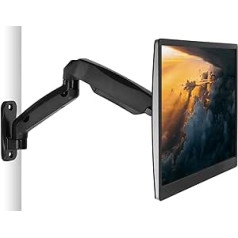 Mount-It! Wall Mount | VESA Wall Mount Monitor Arm | Fully Moving for 13 15 17 19 20 22 23 24 27 30 32 Inch Screens with 75 or 100 VESA Patterns | RV Compatible