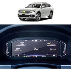 SKTU ekrāna aizsargs, kas saderīgs ar VW T-Cross / T-Roc / Tiguan 2 / Arteon 2 / B8 Passat Variant instrumentu paneļa ekrāna aizsargs rūdīta stikla digitālā kabīnes pro 10,25 collas