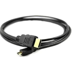 Ātrgaitas mikro-HDMI (D tips) vai HDMI (A tips) — Kabel zum Anschluss von TESCO HUDL 1 & HUDL 2 kamera un televizors, monitors ar HDMI-Anschluss, audio un video, unterstützt 3D, 4K, 1440p, 1080 Seiten Dragontrad ing®