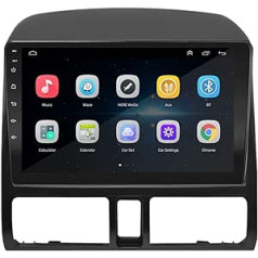 EZoneTronics Carplay Android automašīnas radio stereo priekš Honda CR-V 2001-2006 ar 9 collu skārienekrānu augstas izšķirtspējas GPS navigācijas Bluetooth USB SWC WiFi AM/FM/RDS atskaņotājs ar 1G RAM + 16G ROM