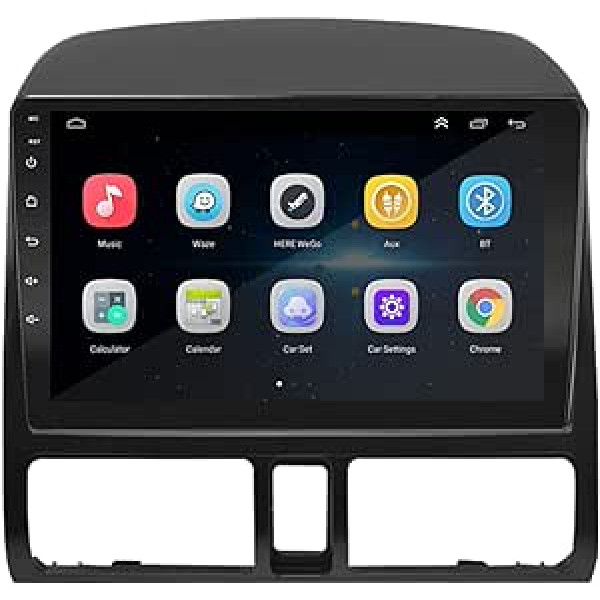 EZoneTronics Carplay Android automašīnas radio stereo priekš Honda CR-V 2001-2006 ar 9 collu skārienekrānu augstas izšķirtspējas GPS navigācijas Bluetooth USB SWC WiFi AM/FM/RDS atskaņotājs ar 1G RAM + 16G ROM