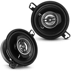 Pyle 2-Way Universal Car Speaker - 120W 3.5 Inch Coaxial, OEM Replacement, Door/Side Compatible, PL31BK (Pair), Black