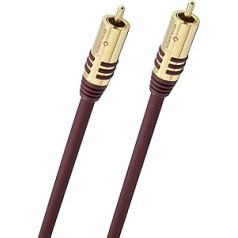 OEHLBACH NF sub-woofer cable, RCA-RCA, 1x3m. Colour: Burgundy. STAR RATING : 3.