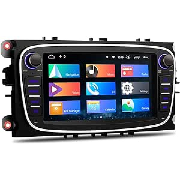 XTRONS 7 collu Android 10 automašīnas radio ar skārienekrānu četrkodolu multivides atskaņotājs, automašīnas stereo iekārta atbalsta 4G pilnu RCA izvadi 16 GB ROM DAB un OBD2, kas paredzēts Ford (melns)