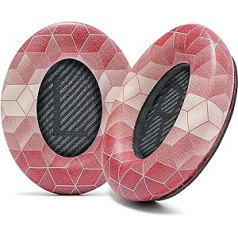 WC Wicked spilvenu nomaiņas ausu spilventiņi saderīgi ar Bose QuietComfort 35 (QC35) un QuietComfort 35ii (QC35ii) austiņām un vairāk — uzlabots komforts un izturība | Hex Red