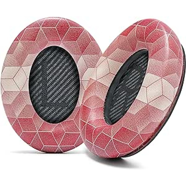 WC Wicked spilvenu nomaiņas ausu spilventiņi saderīgi ar Bose QuietComfort 35 (QC35) un QuietComfort 35ii (QC35ii) austiņām un vairāk — uzlabots komforts un izturība | Hex Red