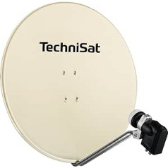 TechniSat SATMAN 850 PLUS - Satellitenschüssel su LNB (85 cm Sat Anlage su Masthalterung ir 40mm Universal-Quattro-LNB, Multischalter wird benötigt) smėlio spalvos