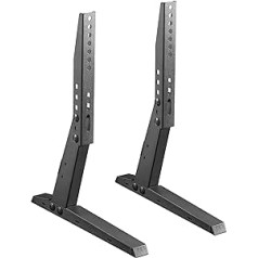 RICOO Universal TV Standfüße Fernseher Halterungen für 19-47 Zoll Höhenverstellbar FS309-S Fernsehständer Boden Ständer Fernsehtisch Lowboard Standfuß Max. VESA 400x200 Flach Curved Bildschirm