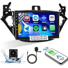 OiLiehu 2G + 64G Android 13 Double DIN radio priekš Opel Corsa 2015-2019/Opel Adam 2013-2016 Apple Carplay Android Car Wireless Car Radio ar ekrānu 9 collu atbalsts Bluetooth/FM RDS/WiFi/GPS