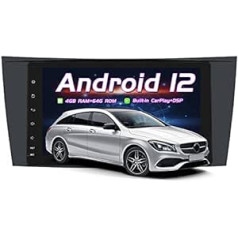 UEYUAN Android automašīnas radio stereo ierīce Mercedes Benz E Class W211 W219 CLS Android 12 astoņkodolu 64 GB ROM 8 collu ekrāns GPS automašīnas multivides atskaņotājs ar Android Car Carplay