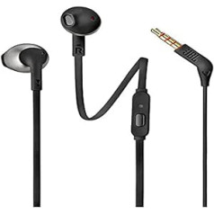 JBL T205 In-Ear Binaural Wired Black — AUSTIŅAS (vadu, In-Ear, Binaurāls, intraaurāls, 20–20000 Hz, melns)