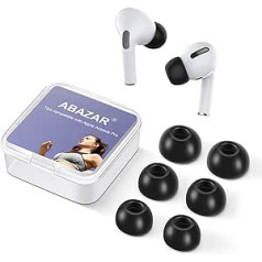 Atmiņas putu uzgaļi ierīcēm AirPods Pro, V3.0, Silikona austiņas nesāp, Neslīdošas nomaiņas austiņas, Ietilpst uzlādes futrālī, Samazina trokšņa austiņas