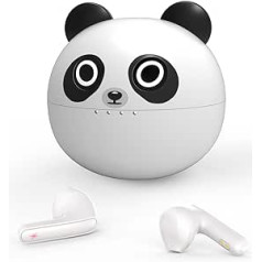 Bezvadu austiņas, Mini Bluetooth austiņas ar mikrofonu, 2022. gada atjauninātas Cute Panda Kids Adults In-Ear bezvadu austiņas, IPX5 ūdensizturīgas spēļu/mūzikas režīma stereoaustiņas