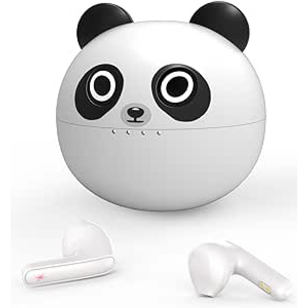 Bezvadu austiņas, Mini Bluetooth austiņas ar mikrofonu, 2022. gada atjauninātas Cute Panda Kids Adults In-Ear bezvadu austiņas, IPX5 ūdensizturīgas spēļu/mūzikas režīma stereoaustiņas