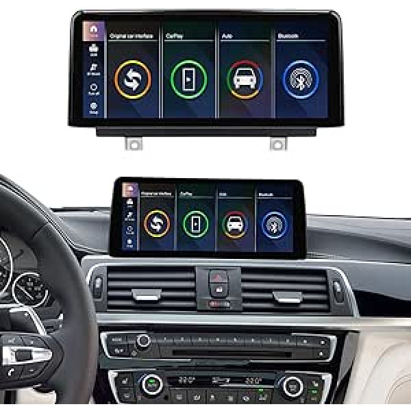 Ninetom 10,25 collu automašīnas radio, CarPlay/Android Car/Mirrorlink/GPS priekš BMW NBT 3. sērijas F30/F31/F34/F35 4. sērijas F32/F33/F36 (2013-2016) skārienekrāna automašīnas radio, GPS navigācija automašīnai, iebūvēts DSP