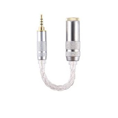 Yaowanguan 2,5 mm subalansuotas vyriškas iki 4,4 mm subalansuotas moteriškas adapterio kabelis / ausinės / stiprintuvas, 14 cm / 5,51 colio OCC keitiklio jungties adapteris.