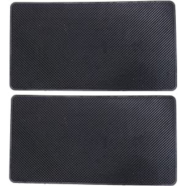 2X Schwarze Auto Silikonmatte 27 x 15 x 0,2 cm Autohalterung/Halter Gleitschutzmatte