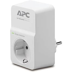 APC pārsprieguma aizsargs — PM1W-GR — pārsprieguma adapteris (1 Stecker Schuko, personālajam datoram, TV ua — krāsa: weiß)
