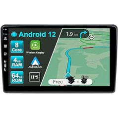 JOYX Android 12 IPS automašīnas radio piemērots Fiat Ducato/Citroen Jumper/Peugeot Boxer 4G + 64G - Iebūvēts DSP/Carplay/Android Car - Kamera + mikrofons - 9 collu 2 DIN stūres vadība 4G WiFi DAB 360