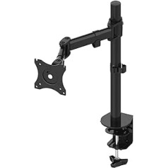 conecto, SA-CC50283-V2 Monitor Mount for a Screen up to 27 Inches, Tilts (+/-45°), Swivelling (+/-180°), Rotatable (360°), Height-Adjustable, up to VESA 100, Maximum Load 8.0 kg, Black