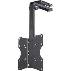 Hama TV ceiling bracket (swiveling, tilting, folding, height adjustable, bracket for TV with 48 - 117 cm diagonal (19 to 46 inches), up to 20 kg) black