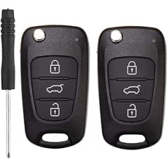 HooRLZ Key Shell savietojams ar Hyundai I20 I30 I35 Ix20 Ix35, Kia Soul Kia Ceed Sportage Venga, Hyundai I30, Hyundai tālvadības pulti, Key Shell Kia Ceed — 2 pack.