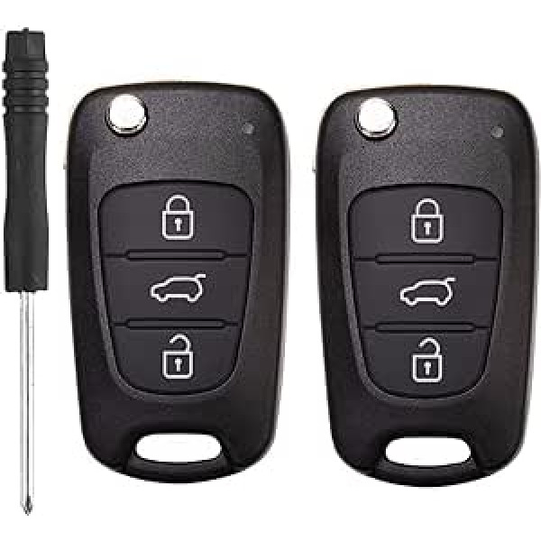 HooRLZ Key Shell savietojams ar Hyundai I20 I30 I35 Ix20 Ix35, Kia Soul Kia Ceed Sportage Venga, Hyundai I30, Hyundai tālvadības pulti, Key Shell Kia Ceed — 2 pack.