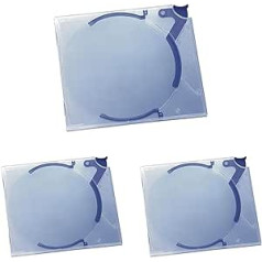 Durable QUICKFLIP 528806 CD Hard Box Standard for 1 CD PP 142 x 126 x 29 mm Transparent / Blue Pack of 10