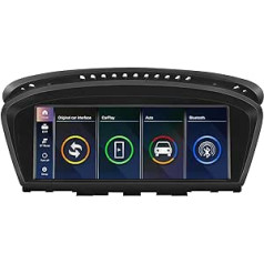 Ninetom 8,8 collu automašīnas radio, CarPlay/Android Car/Mirrorlink/GPS priekš BMW CCC 3/5 Series E60 E61 E90 E91 E92 (2005-2010), automašīnas skārienekrāna automašīnas radio uztvērējs, integrēts DSP