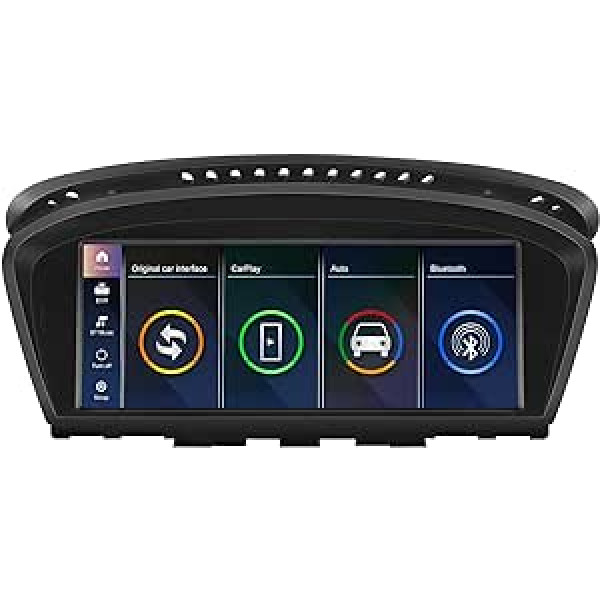 Ninetom 8,8 collu automašīnas radio, CarPlay/Android Car/Mirrorlink/GPS priekš BMW CCC 3/5 Series E60 E61 E90 E91 E92 (2005-2010), automašīnas skārienekrāna automašīnas radio uztvērējs, integrēts DSP