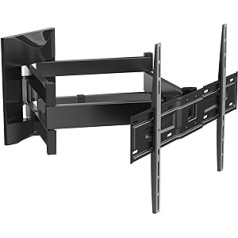 Meliconi Slimstyle Plus 600 SDRP, Pantograph Wall Mount for 50 - 82 Inch Flat Screen Televisions, Horizontally and Vertically, VESA 300-400-600. Colour: Black, Also Suitable for OLED TV