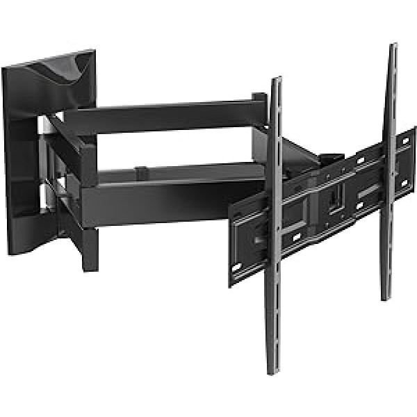 Meliconi Slimstyle Plus 600 SDRP, Pantograph Wall Mount for 50 - 82 Inch Flat Screen Televisions, Horizontally and Vertically, VESA 300-400-600. Colour: Black, Also Suitable for OLED TV