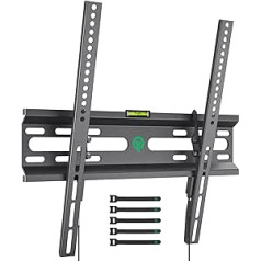 TIPTOP Gear TV Wall Mount for 32-55 Inch TVs, Tilting, Robust, Strong Flat Screen TV Mount, 45 kg Load Capacity, Max. VESA 400 x 400 mm with Cable Straps