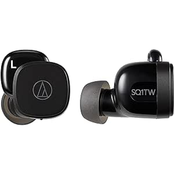 Audio-Technica ATH-SQ1TW bezvadu austiņas - melnas