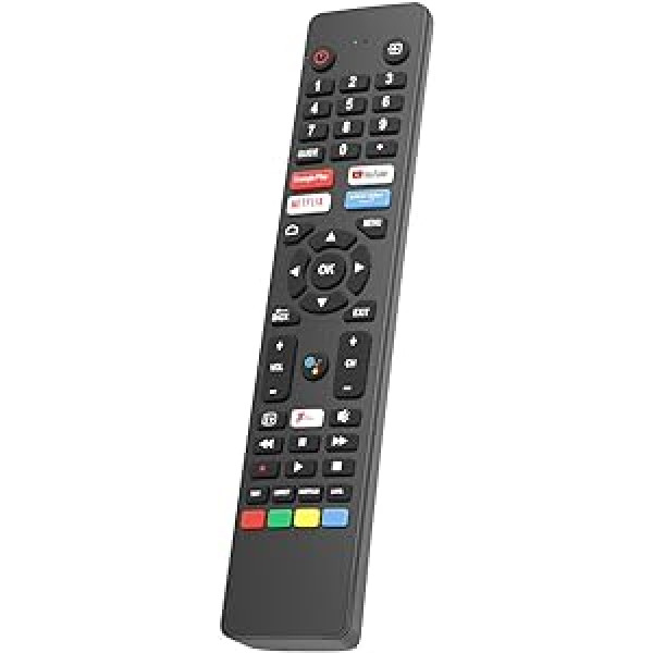 Gvirtue RM-C3250 RMC3250 Voice Remote Control for JVC Smart 4K UHD Ultra HD HDR LED LCD TV with Netflix, Youtube, Prime Video and Google Play Buttons LT-32CA690 LT-32CA790 LT-40CA790, No Setup