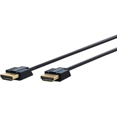 Clicktronic Casual Ultraslim High Speed HDMI cable with Ethernet (4K Ultra HD, 3D-TV, ARC) 2 m