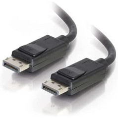 C2G 54405 DisplayPort-Kabel ar Riegeln M/M, 8K UHD saderīgs — digitālais audio video schwarz (35 Fuß, 10,66 m)