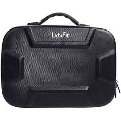 LICHIFIT PU Leather Carrying Case for DJI RYZE Tello & GameSir T1d Remote Control, black, Compact