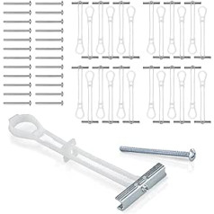 CondoMounts EDA1426 Universal Wall Fixing Anchors | Steel Studs | Without Bolts | Metal Studs | Metal TV Bracket | Cabinets | Holds 90 lbs | Includes 25 Elephant Anchor Kit and Mounting Kit