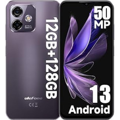 Ulefone Note 16 Pro (12GB + 128GB) Mobile Phone Without Contract, 50MP Camera Octa Core 256GB Expandable Android 13 Smartphone, 4400 mAh 6.52 Inch 4G Dual SIM Mobile Phones Fingerprint Face ID GPS 2