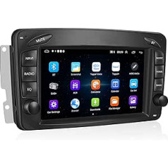 CAMECHO Android automašīnas radio ar satelīta navigācijas sistēmu priekš Mercedes-Benz CLK C208 W208 W209 E-W210 Clase C W203 Viano W639 SLK W170,7 collu skārienekrāns, atbalsta Bluetooth WLAN FM/RDS EQ MirrorLink + atpakaļgaitas kameru